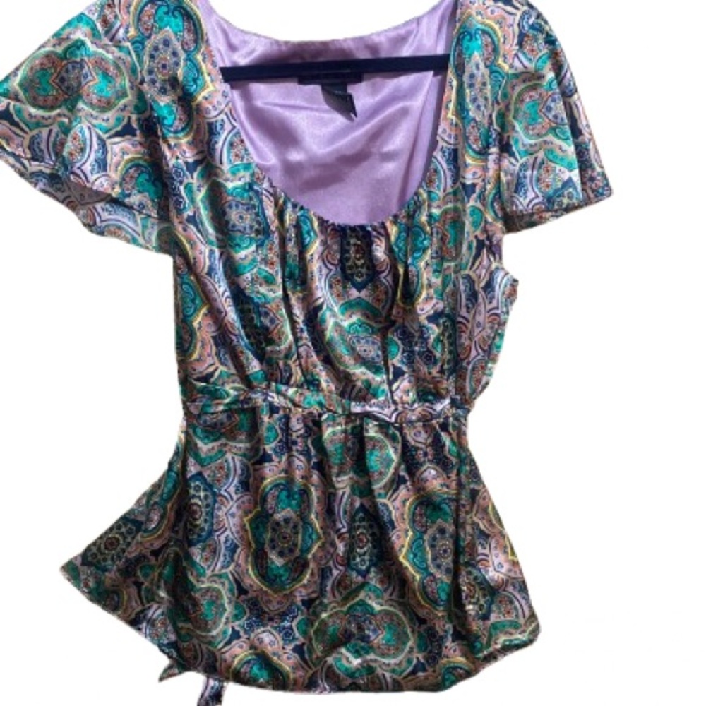 Lane Bryant Multicolor Paisley Blouse